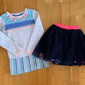 Billieblush bundle. Size 4. Knit Sweater dress and Navy Tulle Skirt